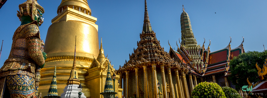 Four most important buildings of Wat Phra Kaew, the Grand Palace