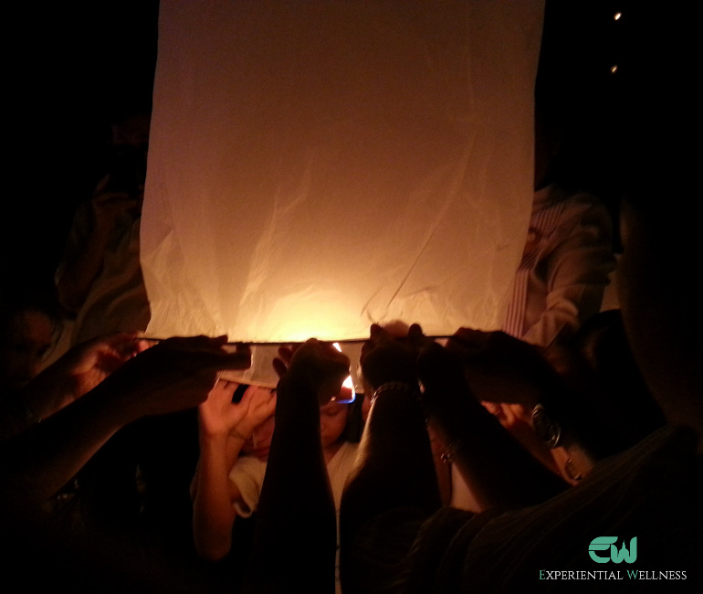 Traditional Yi Peng festival occurs on the same day as Loy Krathong Festival