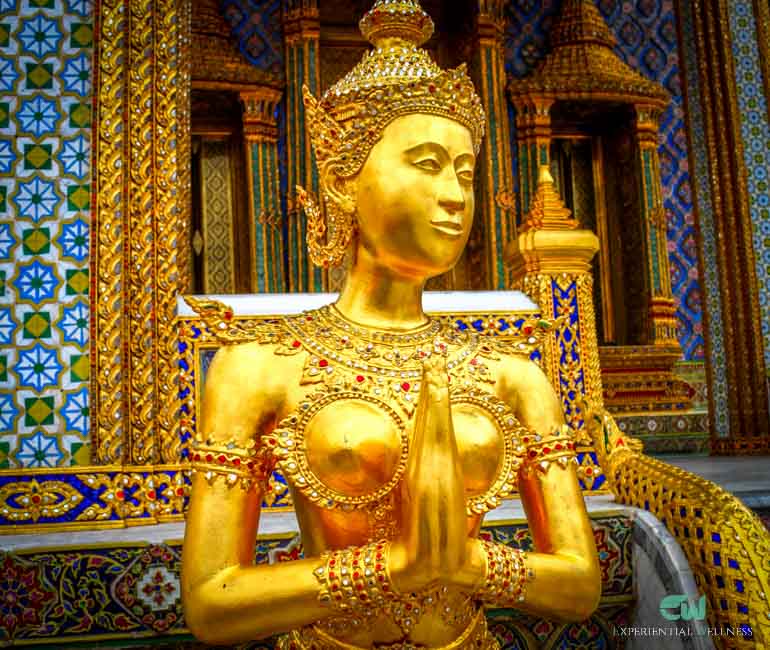Wat Phra Kaew is decorated with angel and divinity statues