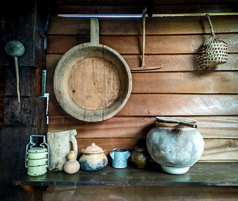Cooking tools in a local Thai homestay