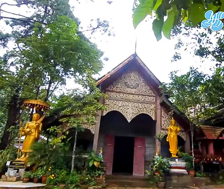 An image hall of a local temple in Chiang Mai