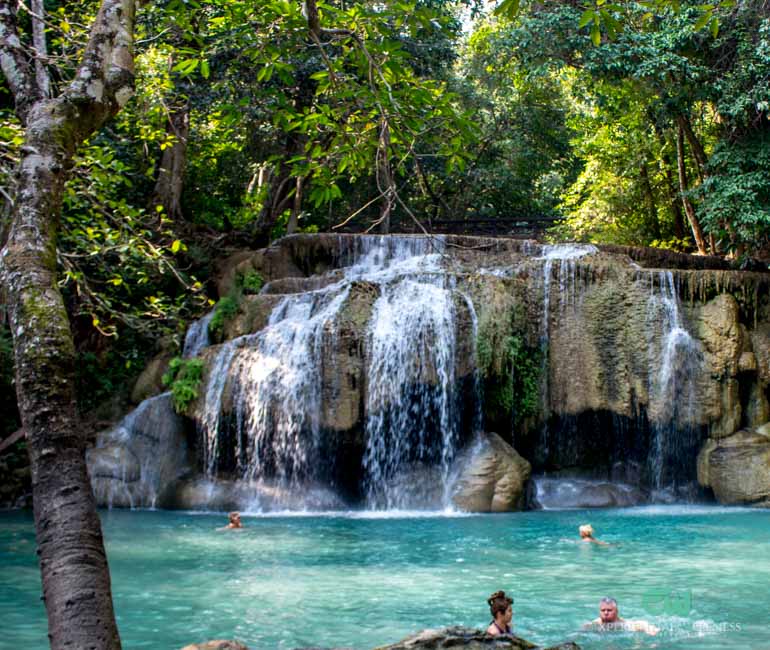 Erawan Falls is one of the most beautiful waterfall in Thailand