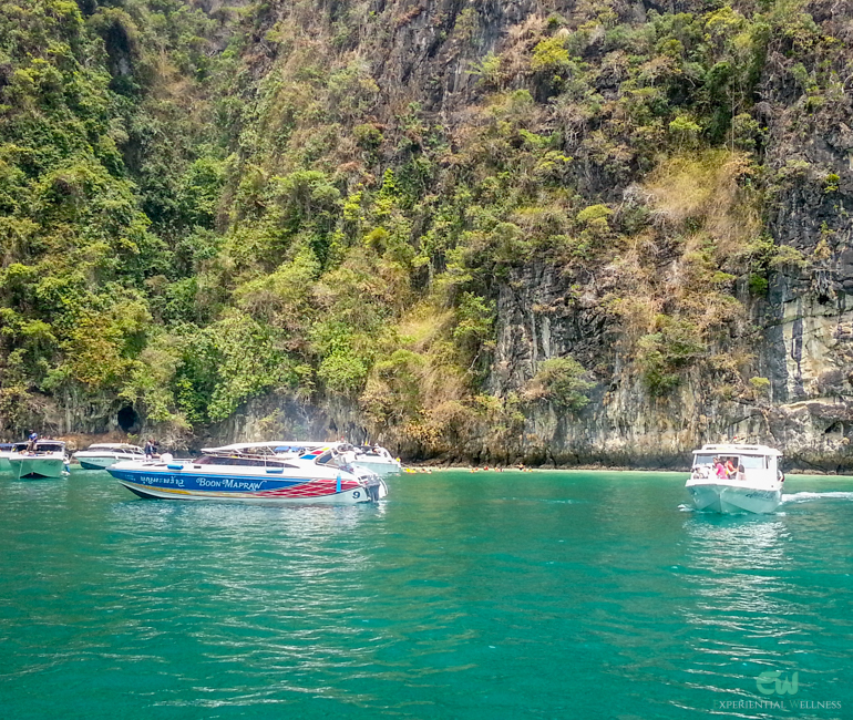 Tourist speedboat near the islands in Phuket