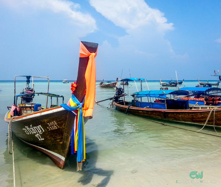 Fishing boats near the Patong beach in Phuket