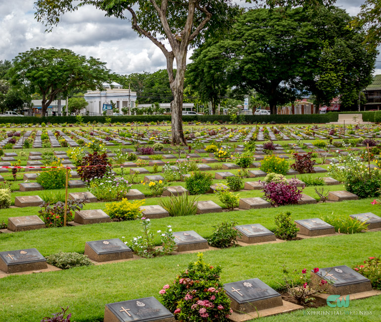 The entrance of Kanchanaburi War Cemetery