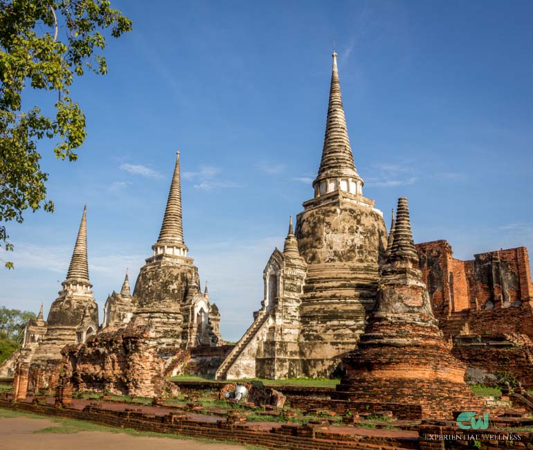 The three giant stupas at Wat Phra Sri Sanphet in Ayutthaya