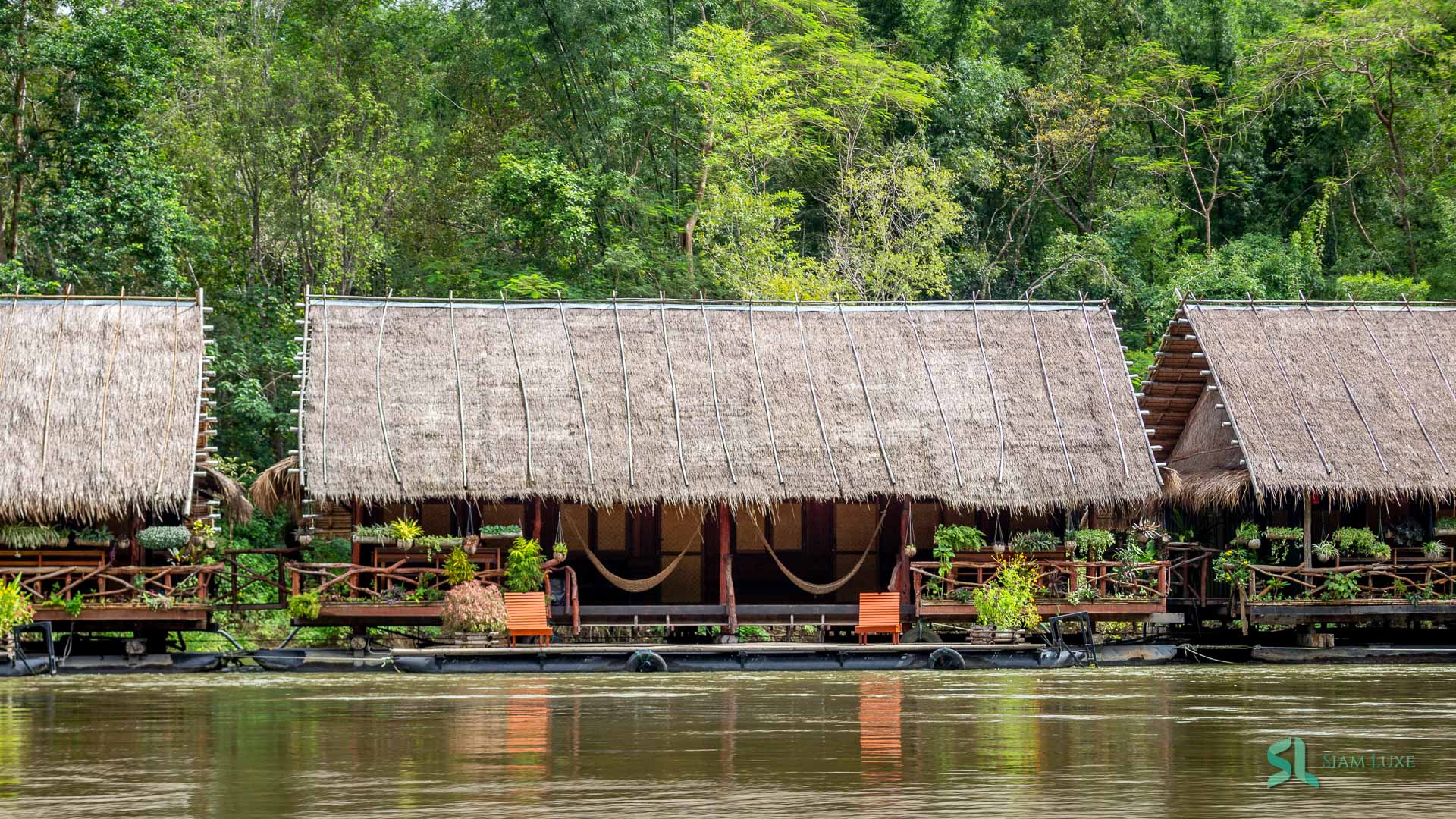 The Floating Resort 'River Kwai Jungle Rafts' in Kanchanaburi
