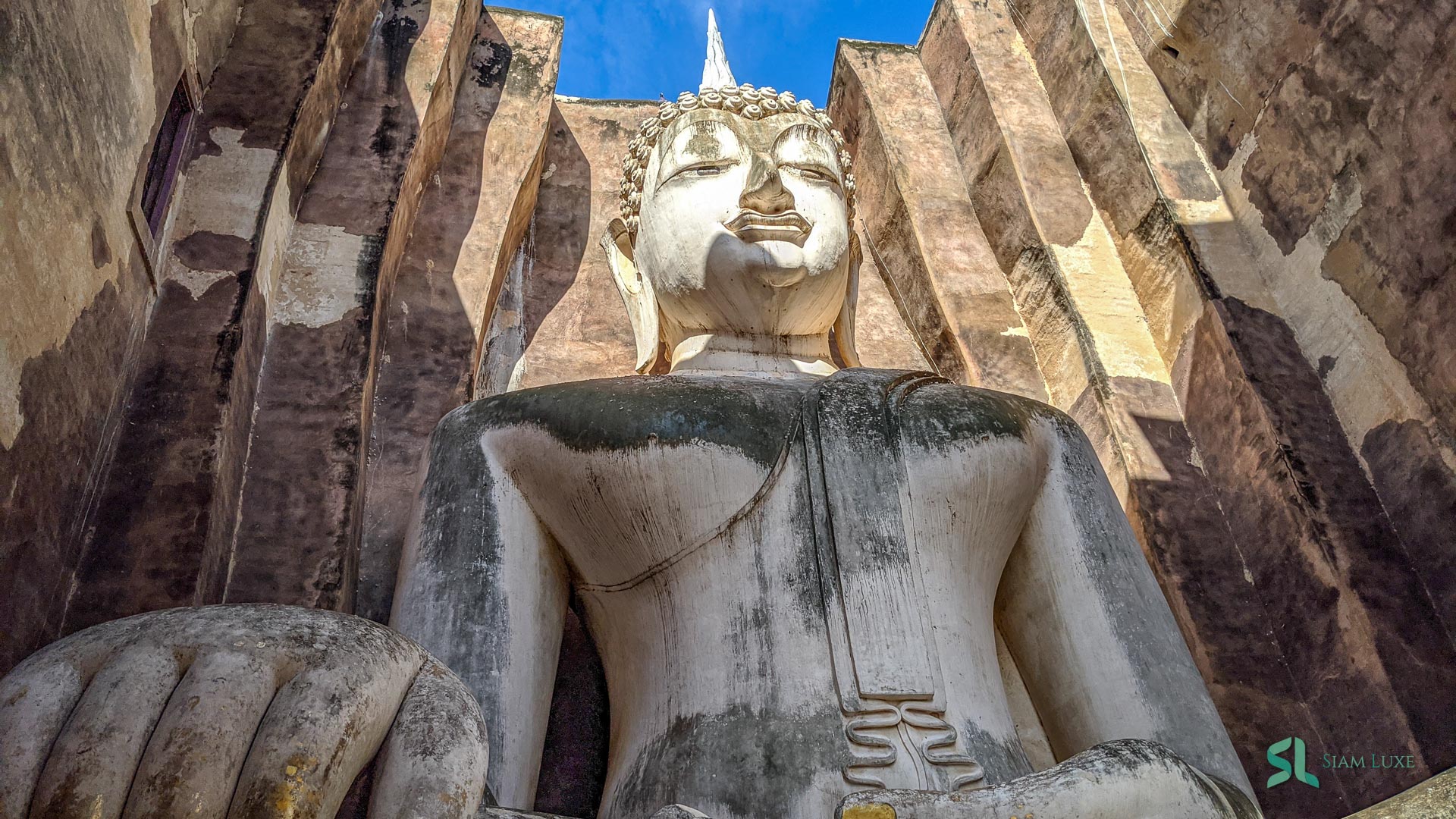 The big Buddha Image at Wat Si Chum in Sukhothai province, Thailand
