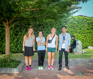 European tourists and Thai tour guides